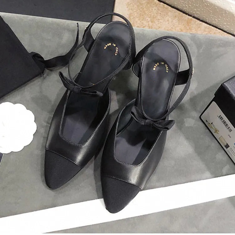 French Small Fragrant Wind Toe Cap Sandals - Bellarte Enchanté French Small Fragrant Wind Toe Cap Sandals